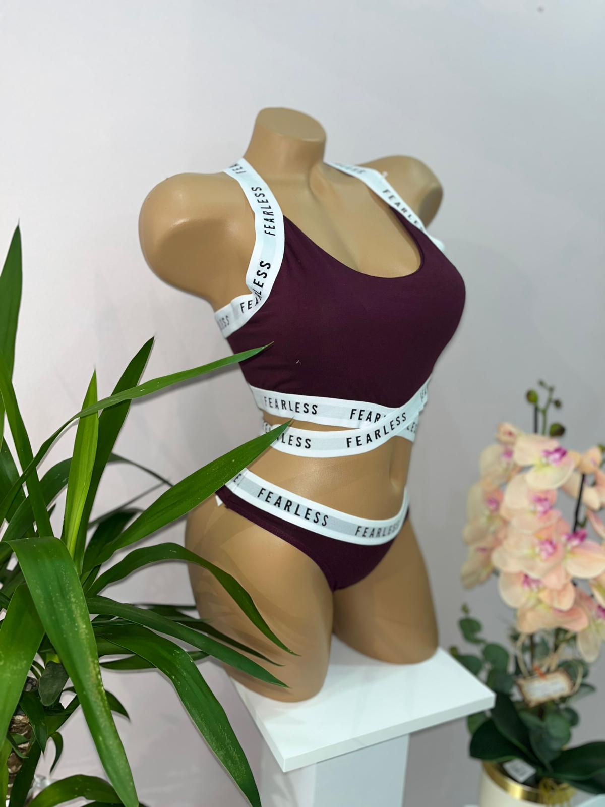 Bordo Spor Kadın Sütyen Takımı - Görsel 3