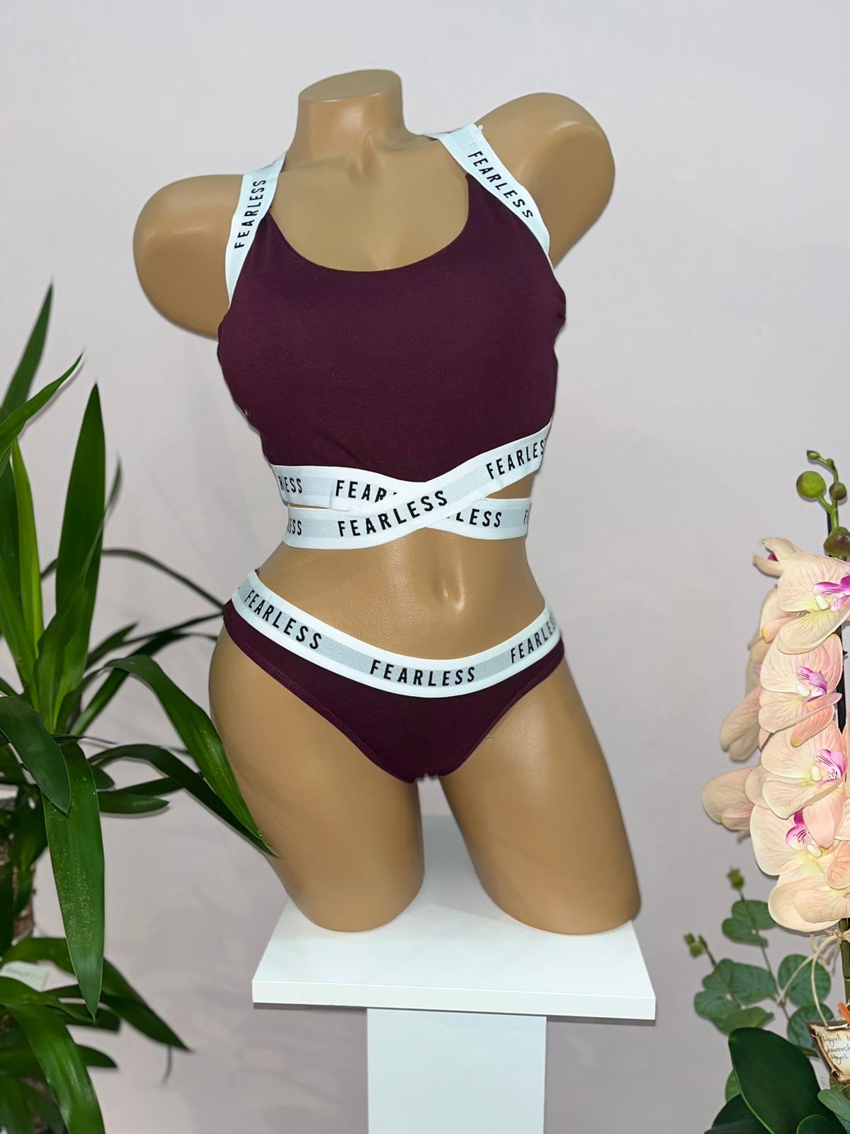 Bordo Spor Kadın Sütyen Takımı - Görsel 2